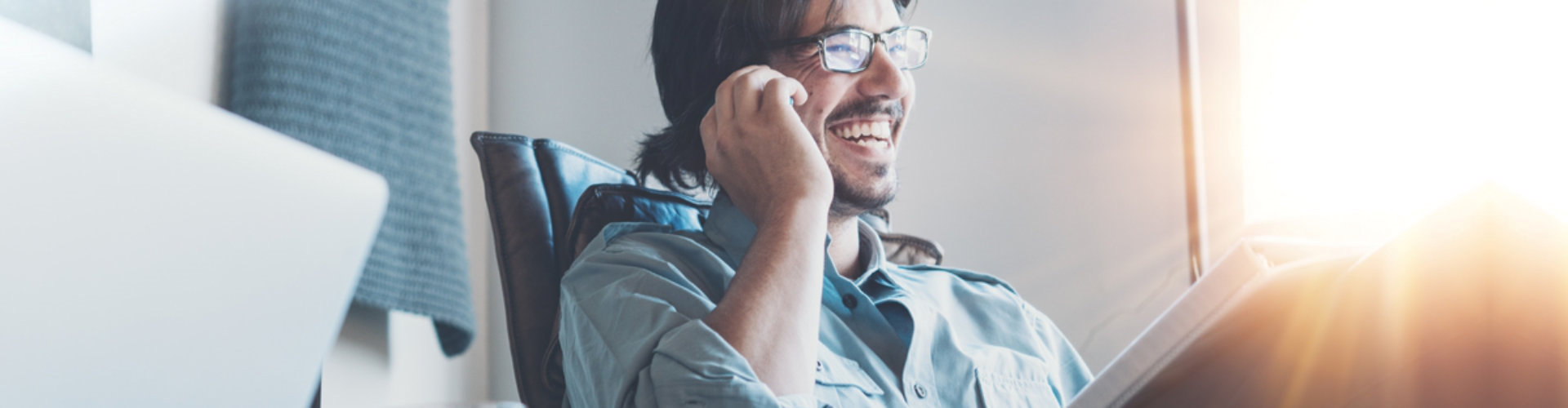 man using his phone